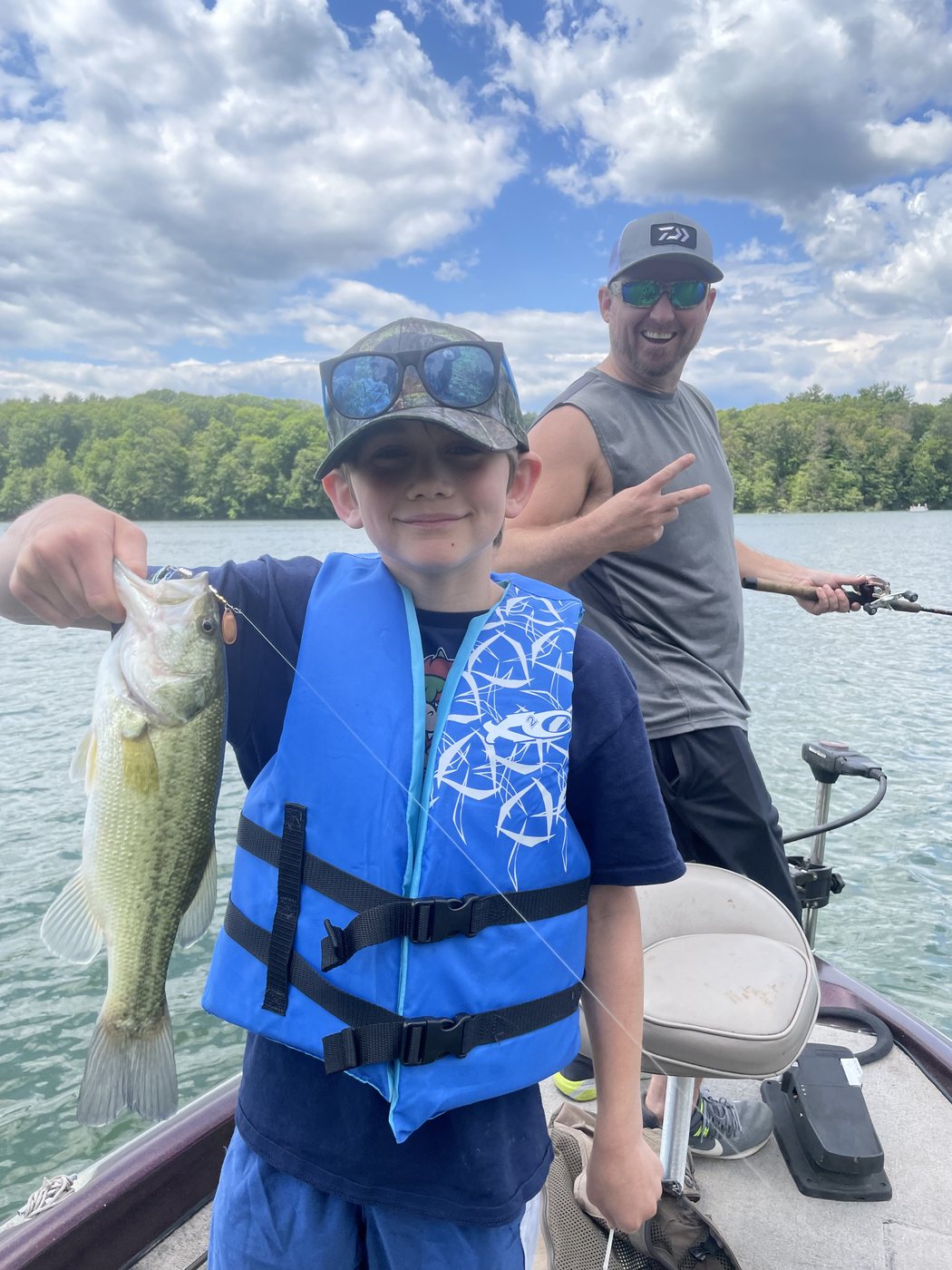 A young angler's largemouth bass
