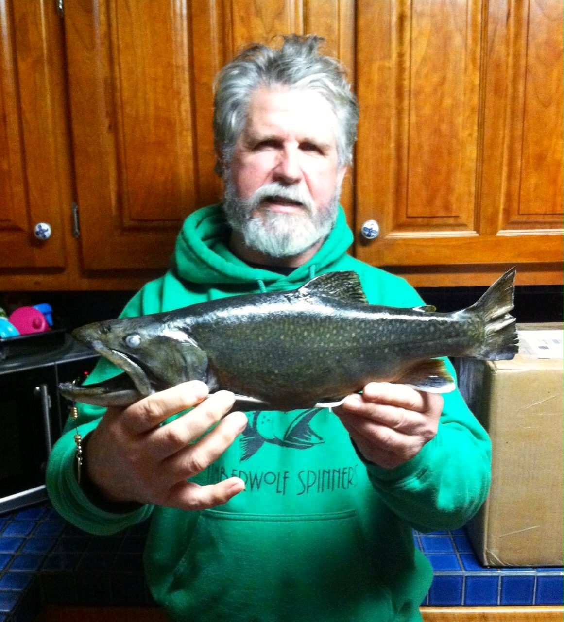 Brook trout, Penns Creek, on a single-tooth gold