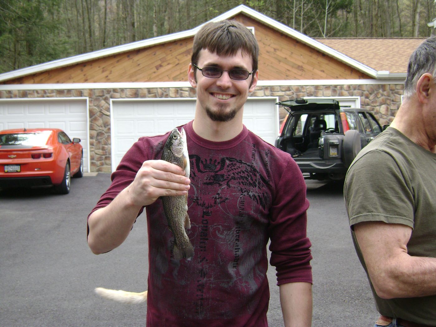 Cody's first-day rainbow on a silver Timberwolf