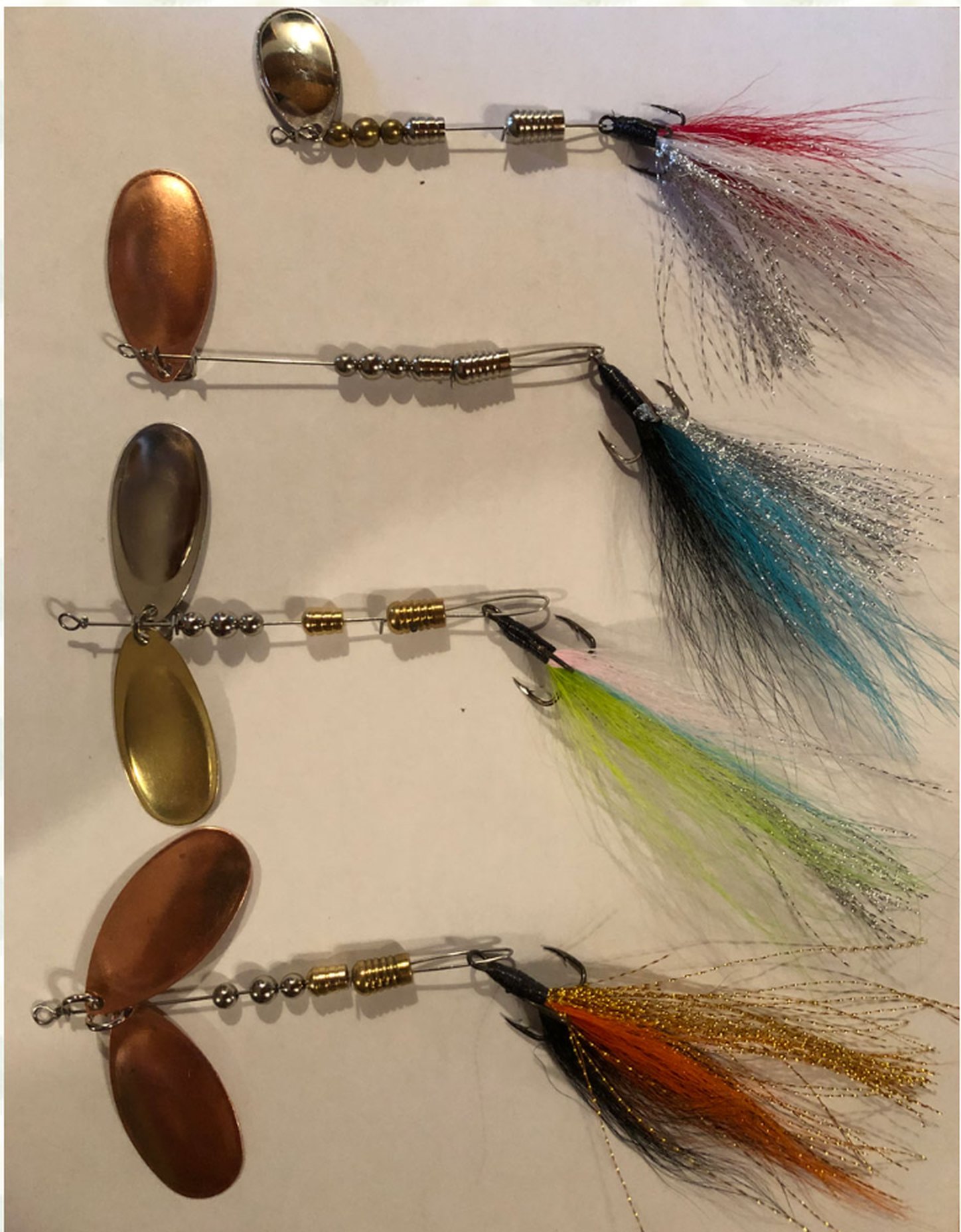 A Timberwolf combo kit containing six handmade spinners.