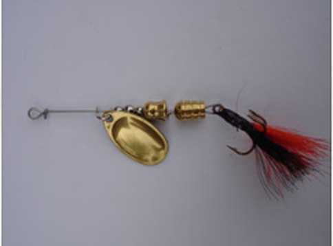Custom Timberwolf spinner with a gold locust finish.