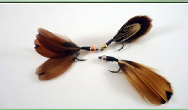 Timberwolf spinner dressed with a pheasant tail.